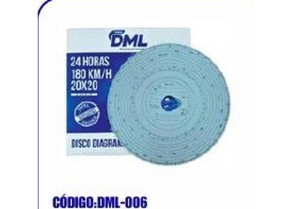 Disco tacógrafo semanal 180 km 20x20